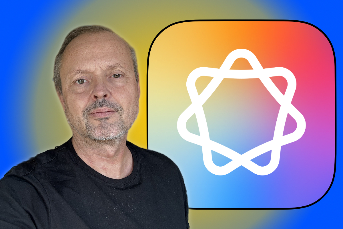 Petter och en Apple Intelligence logga