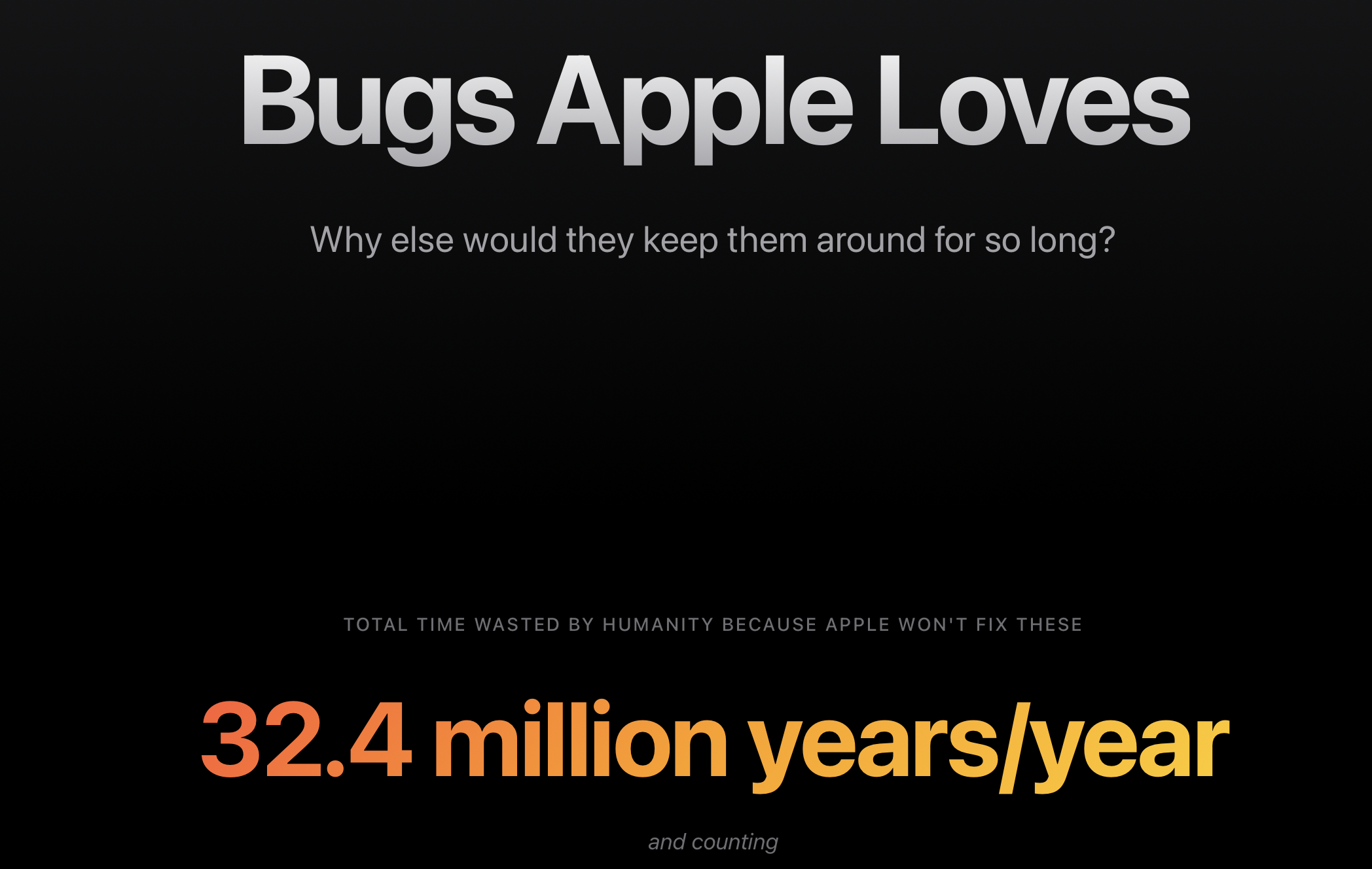 Bugs Apple Loves