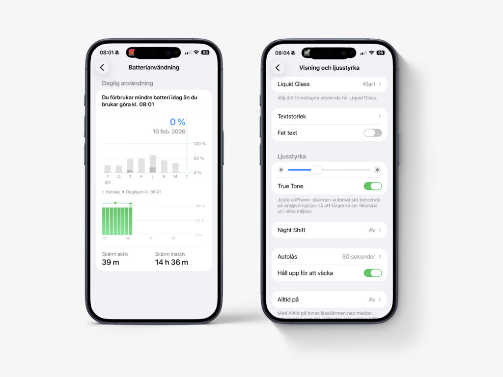 Batteriinställningar