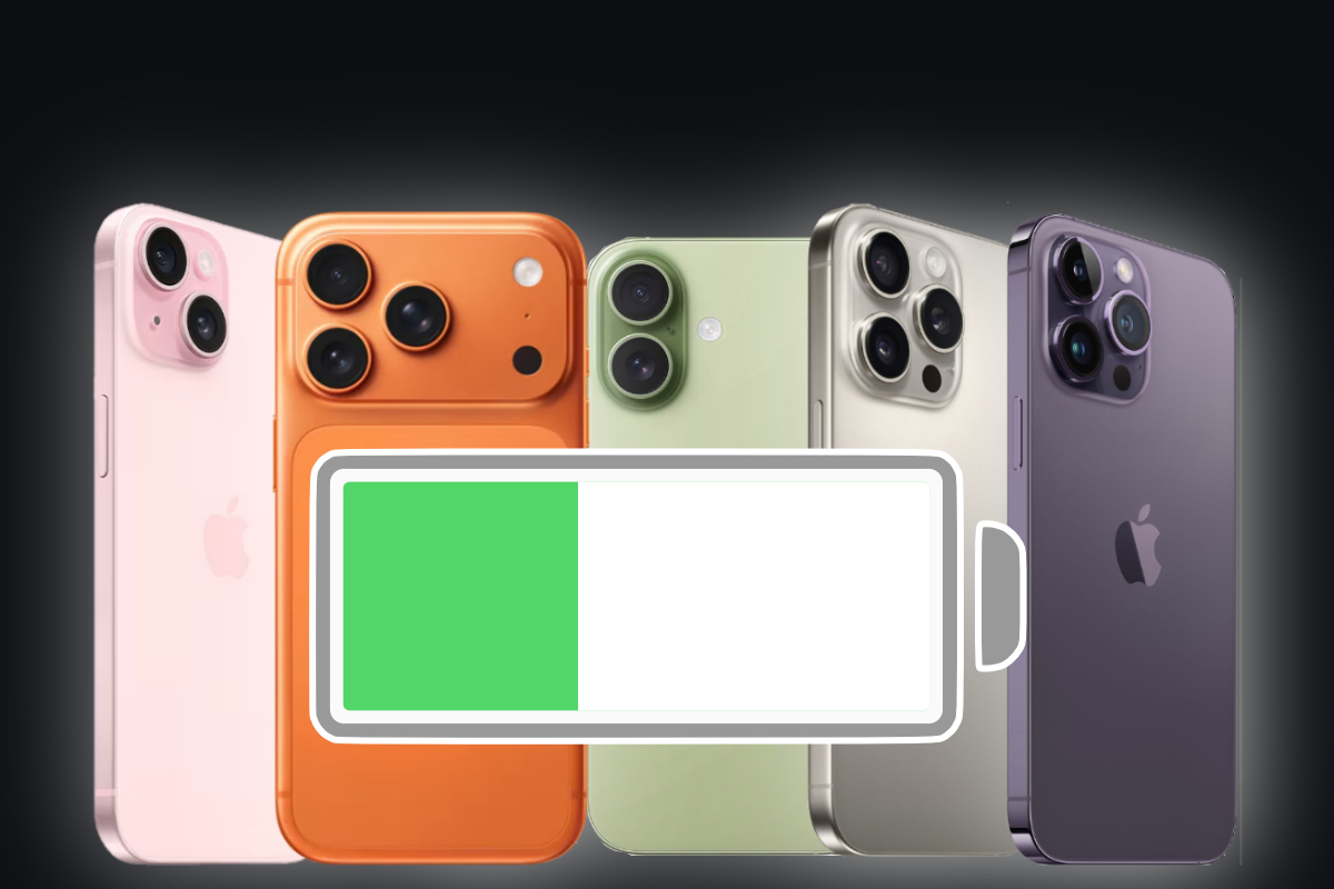 iPhone med batterisymbol