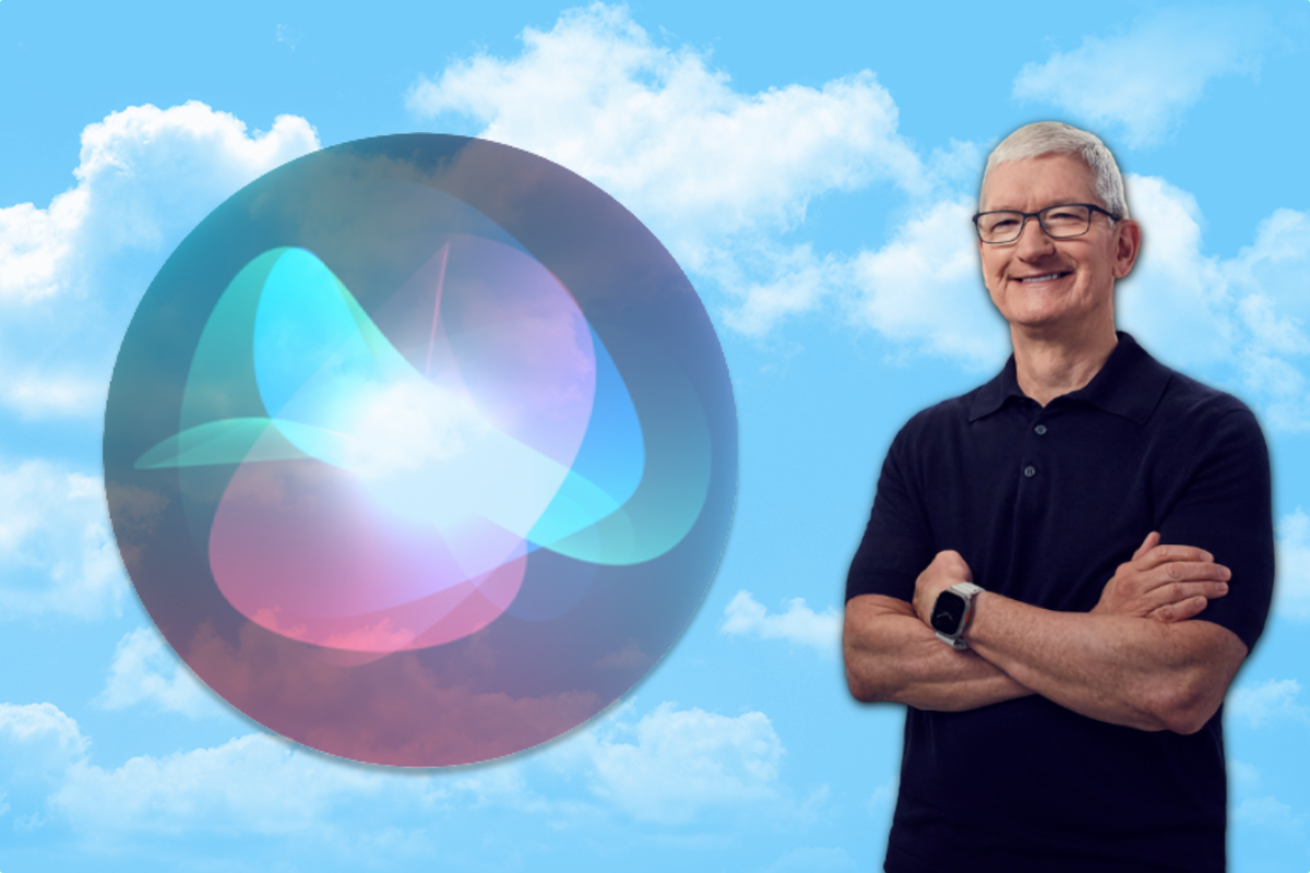 Tim Cook och Siri logga