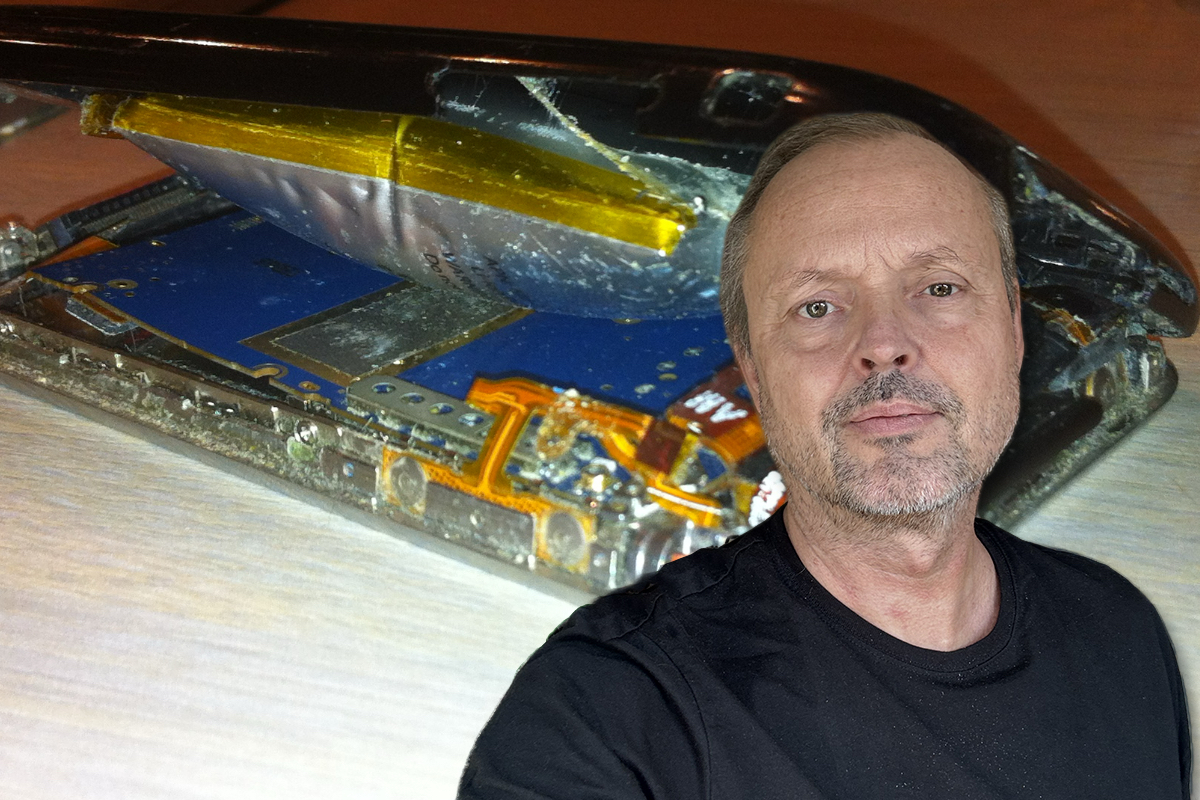 iPhone vars batteri har svällt