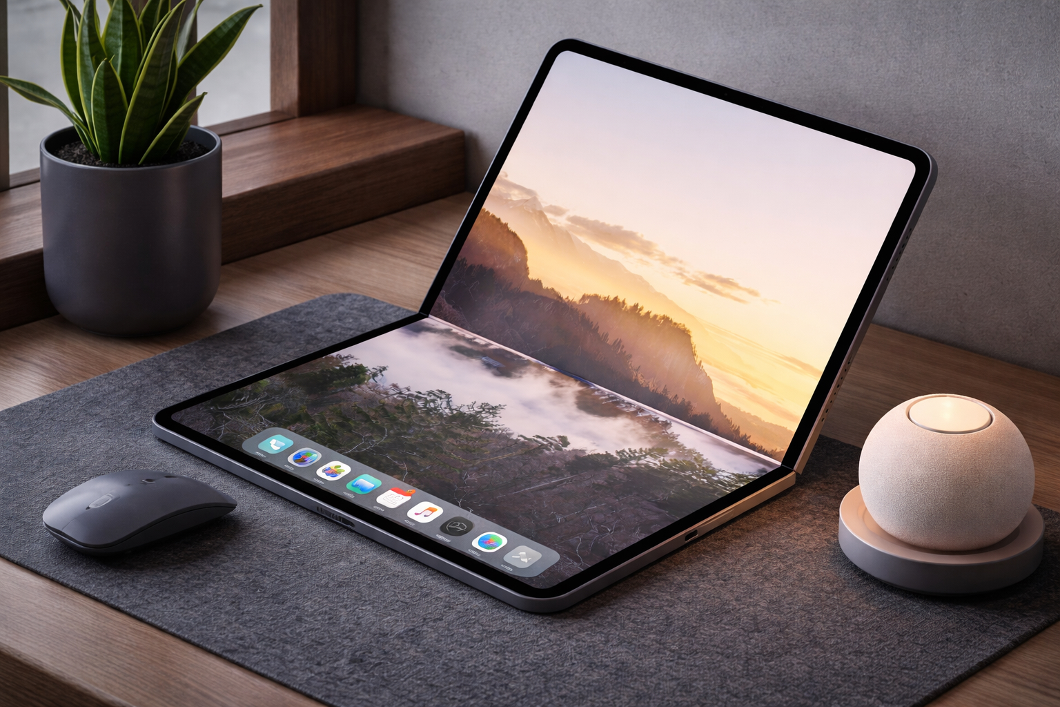 Gigantisk iPad. AI-genererad.