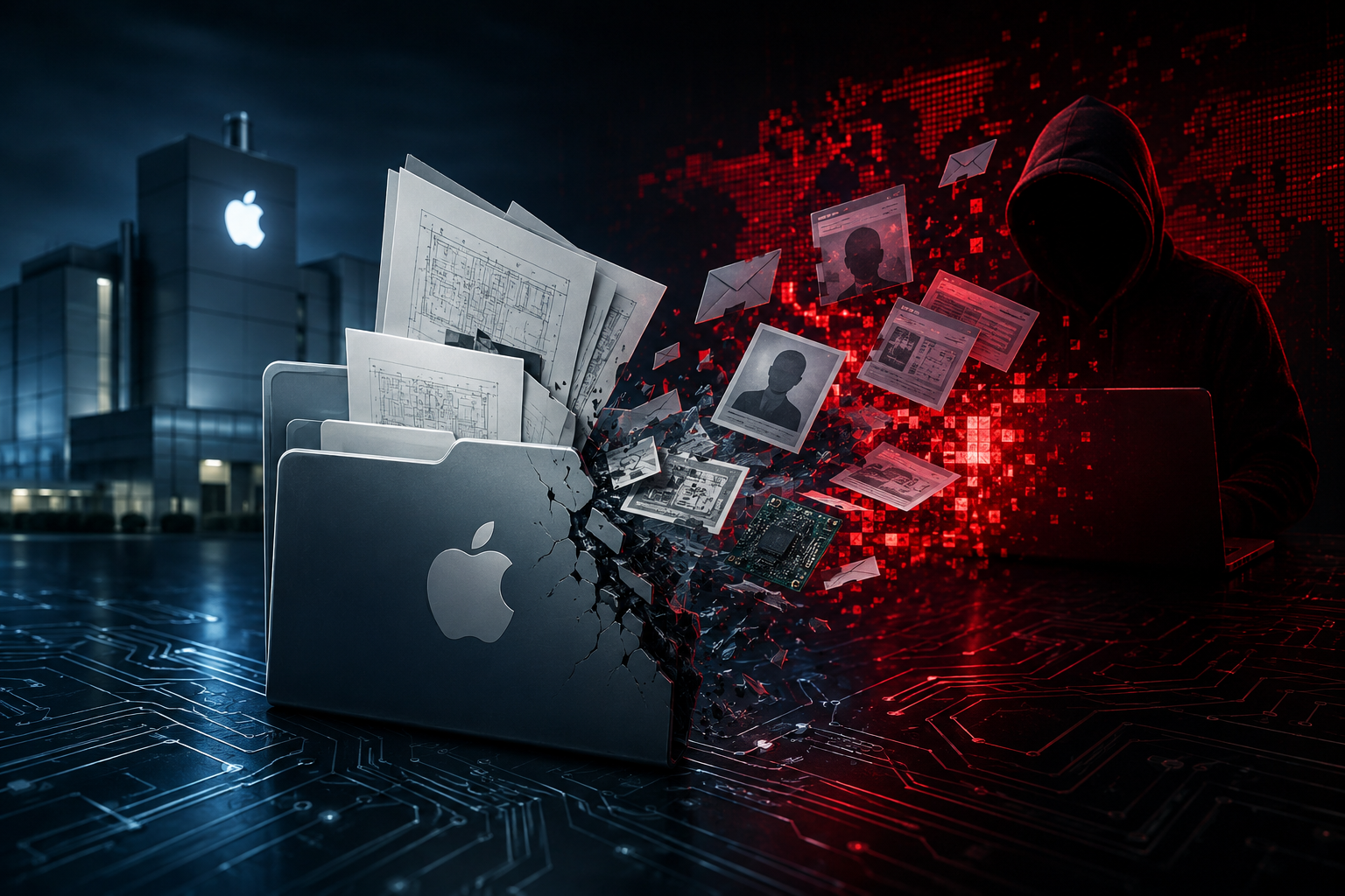 Hacker som stjäl Apple dokument.