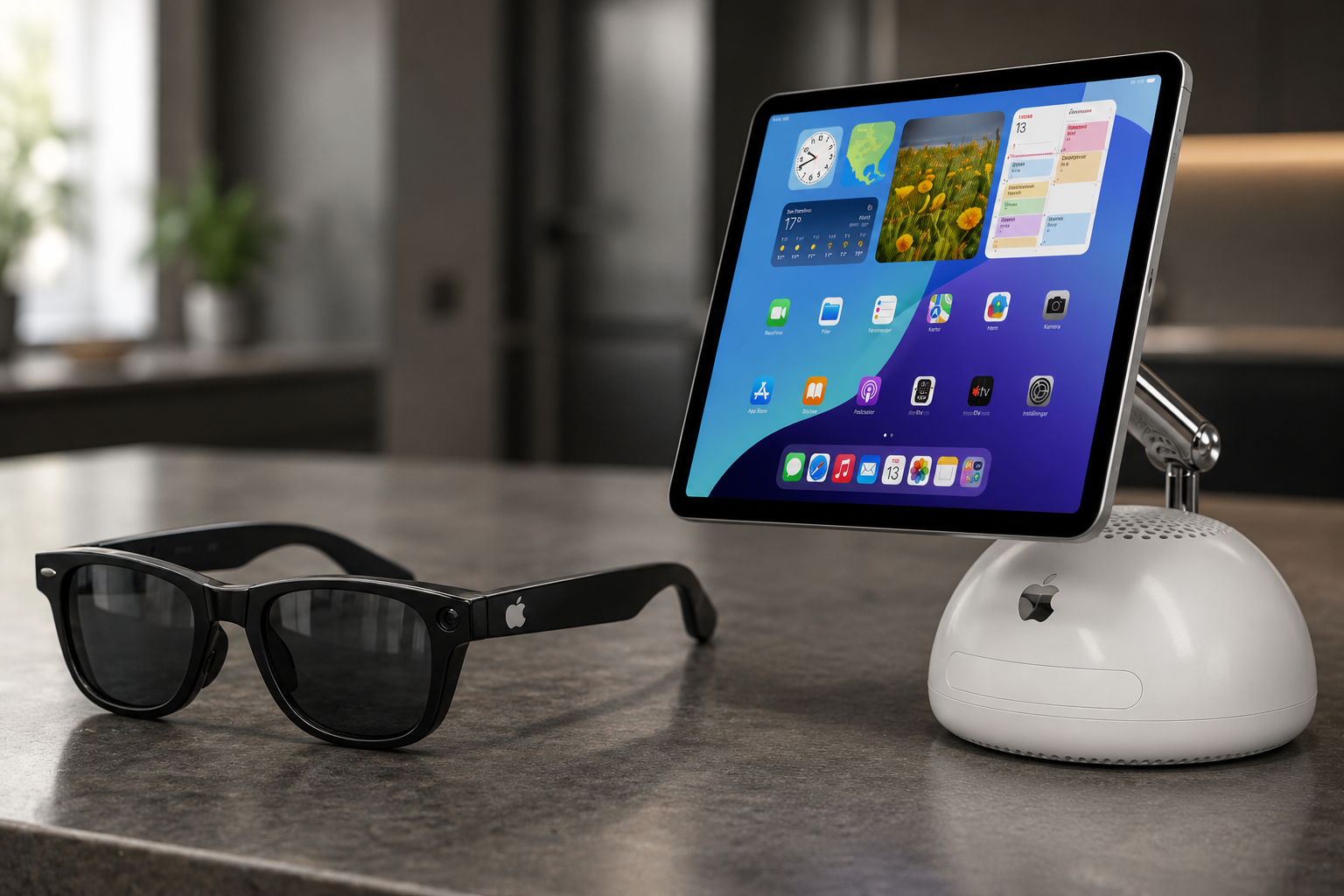 Homepod och glasses glasses