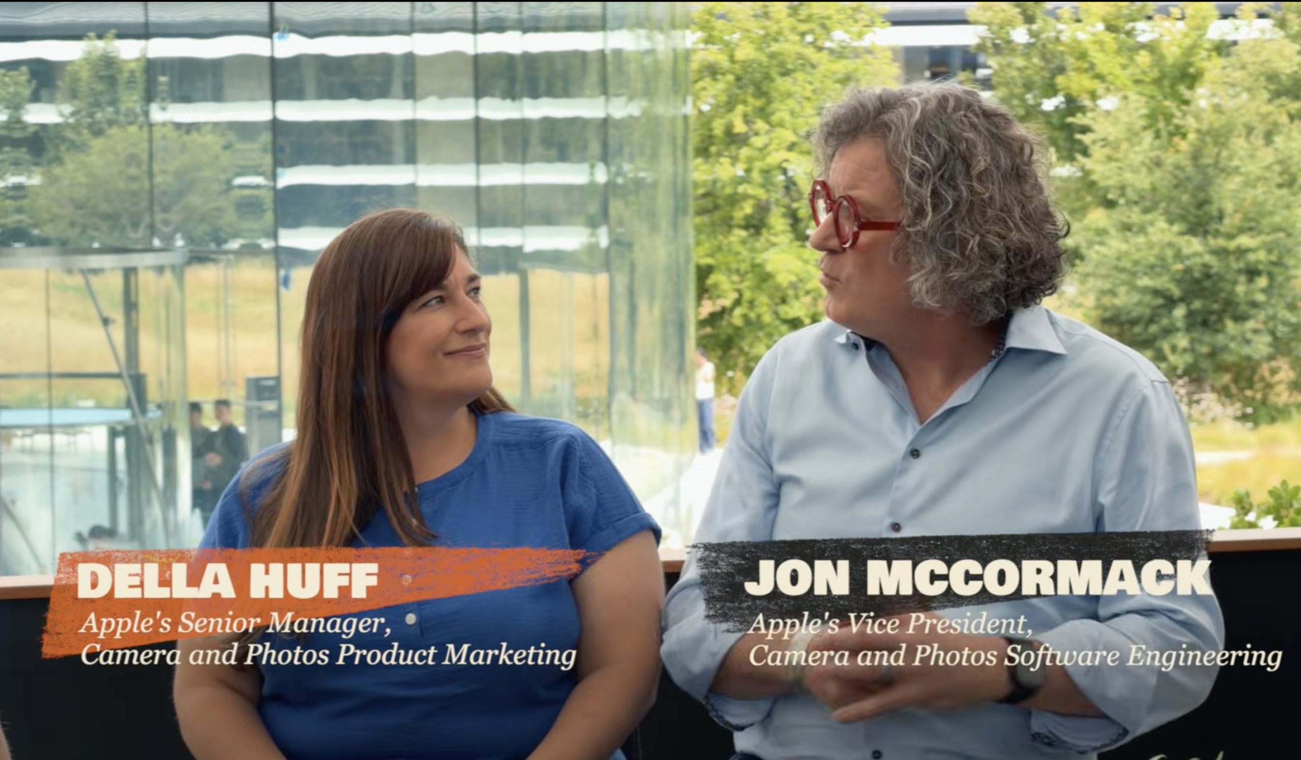 Jon McCormack, Apple’s Vice President of Camera and Photos Software Engineering, and Della Huff